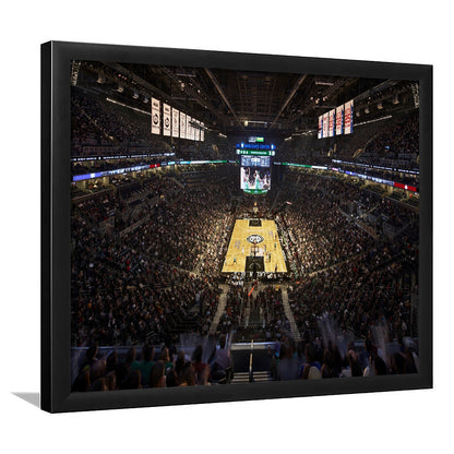 Barclays Sports Center, Stadium Canvas, Sport Art, Gift for him, Framed Art Print Wall Decor, Picture Framed