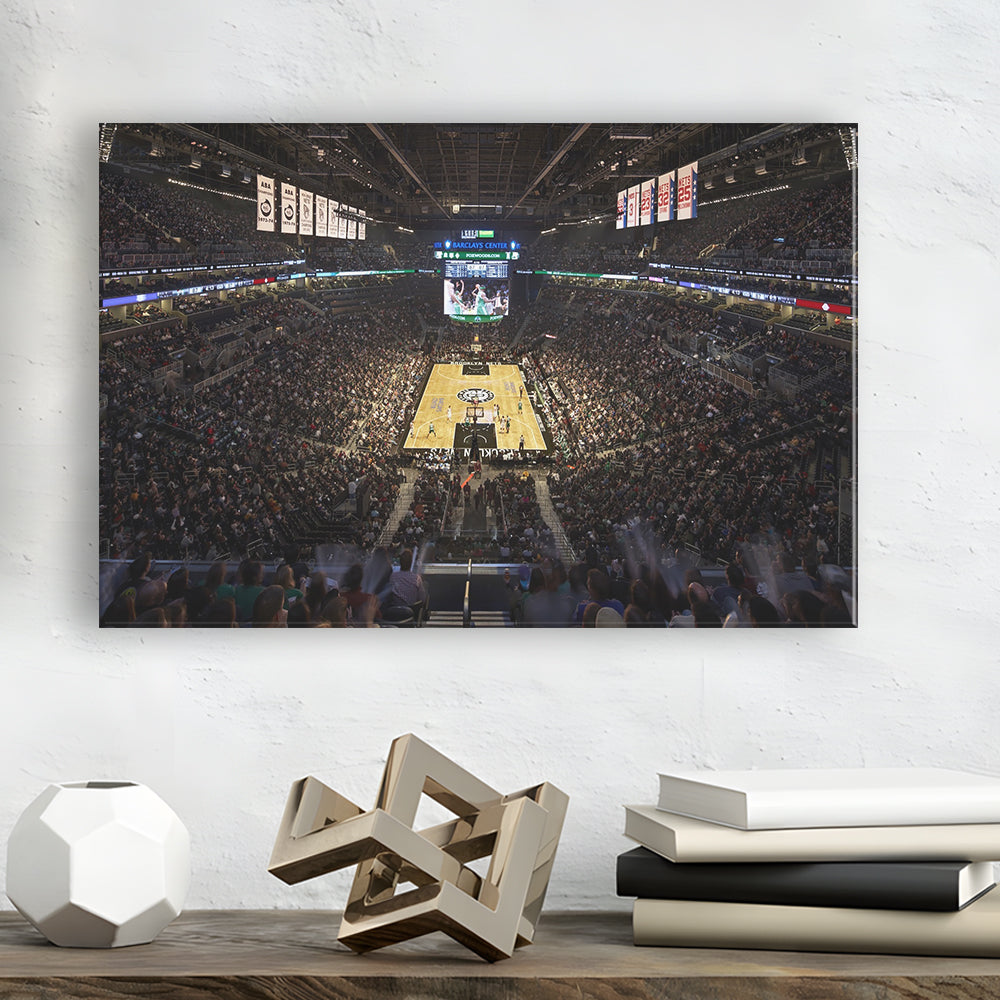 Barclays Sports Center, Stadium Canvas, Sport Art, Gift for him, Man Cave Decor, Art Print, Canvas Print Wall Art