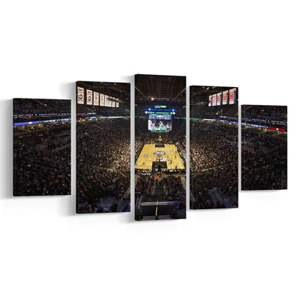 Barclays Sports Center, Stadium Canvas, Sport Art, Gift for him, 5 Panel, Large Canvas, Canvas Print Wall Art
