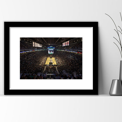 Barclays Sports Center, Stadium Canvas, Sport Art, Gift for him, White Border Framed Art Print Wall Decor