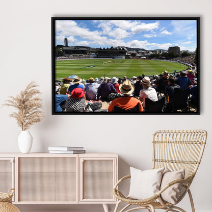 Basin Reserve, Stadium Canvas, Sport Art, Framed Canvas Print Wall Art, Floating Frame