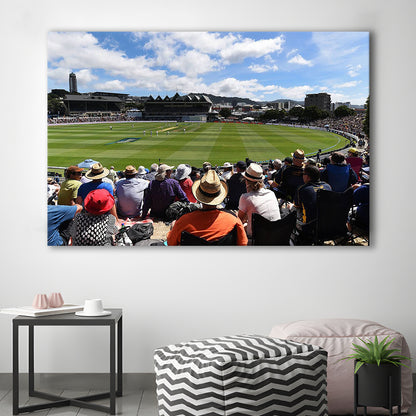 Basin Reserve, Stadium Canvas, Sport Art, Gift for him, Man Cave Decor, Art Print, Canvas Print Wall Art