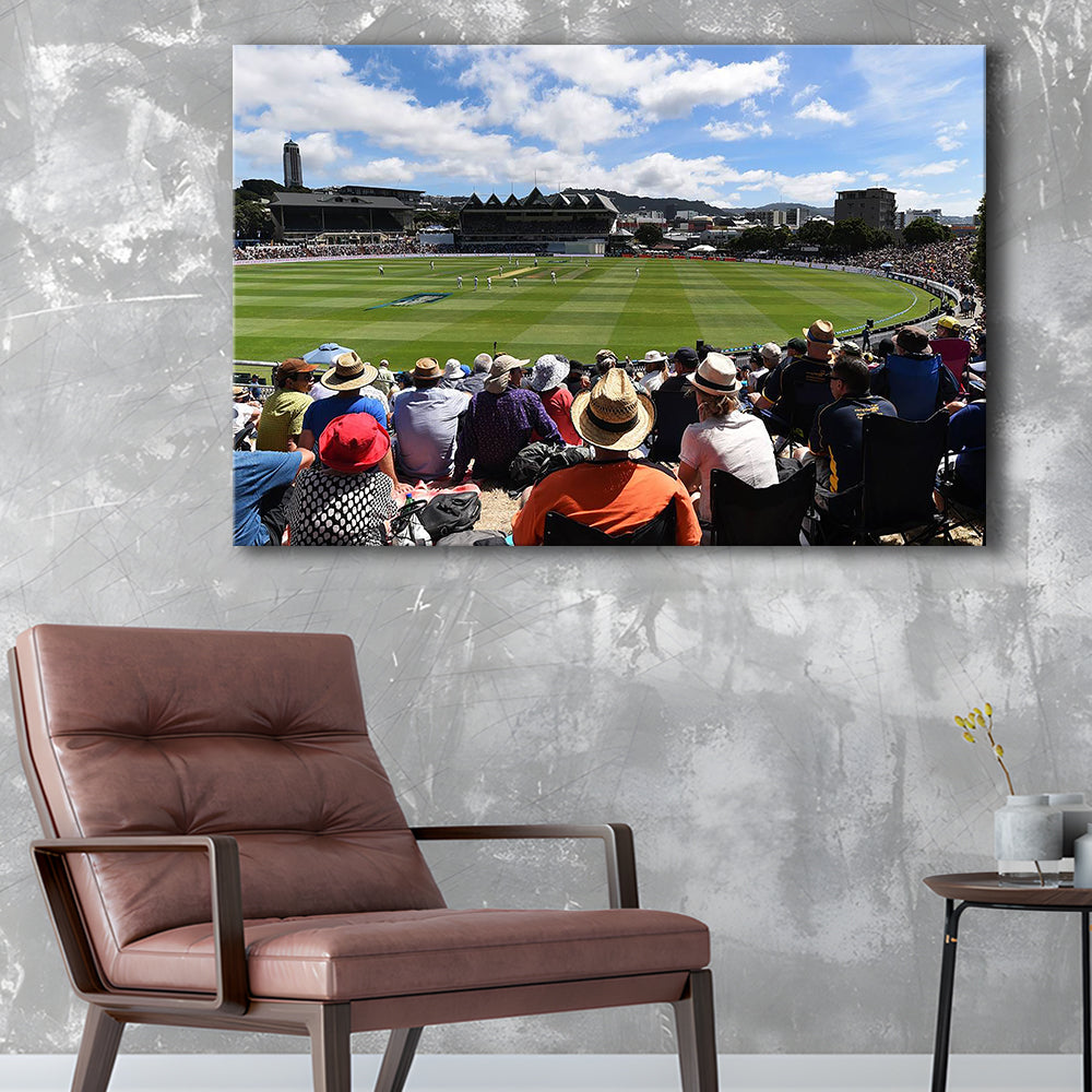 Basin Reserve, Stadium Canvas, Sport Art, Gift for him, Man Cave Decor, Art Print, Canvas Print Wall Art