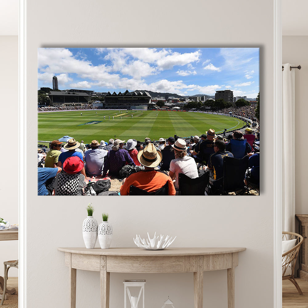 Basin Reserve, Stadium Canvas, Sport Art, Gift for him, Man Cave Decor, Art Print, Canvas Print Wall Art