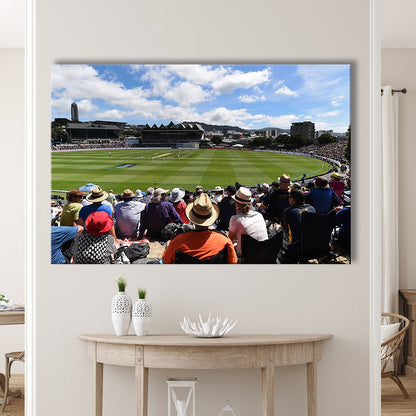 Basin Reserve, Stadium Canvas, Sport Art, Gift for him, Man Cave Decor, Art Print, Canvas Print Wall Art