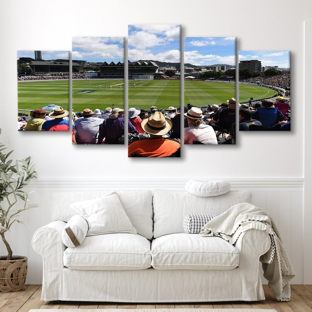 Basin Reserve, Stadium Canvas, Sport Art, Gift for him, 5 Panel, Large Canvas, Canvas Print Wall Art