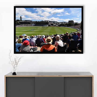 Basin Reserve, Stadium Canvas, Sport Art, Gift for him, Framed Art Print Wall Decor, Picture Framed