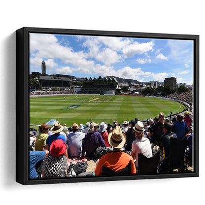 Basin Reserve, Stadium Canvas, Sport Art, Framed Canvas Print Wall Art, Floating Frame