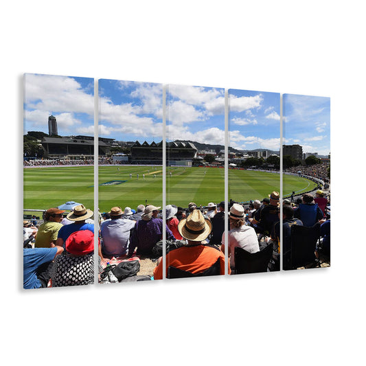 Basin Reserve, Stadium Canvas, Sport Art, 5 Panel B, Extra Large Canvas, Canvas Print Wall Art