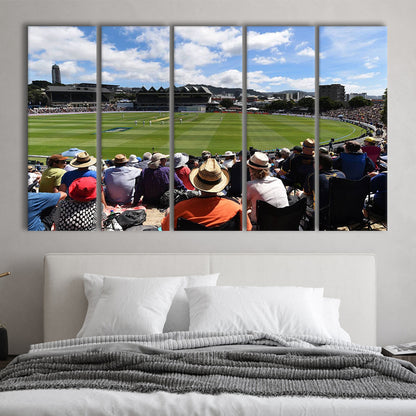 Basin Reserve, Stadium Canvas, Sport Art, 5 Panel B, Extra Large Canvas, Canvas Print Wall Art