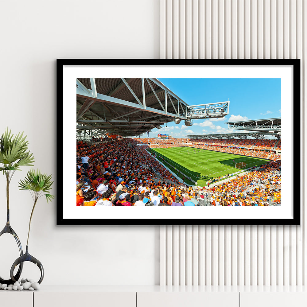 Baum-Walker Stadium, Stadium Canvas, Sport Art, Gift for him, White Border Framed Art Print Wall Decor