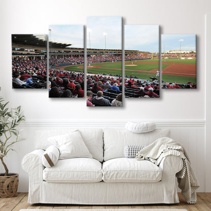 Baum Stadium Crowd, Stadium Canvas, Sport Art, Gift for him, 5 Panel, Large Canvas, Canvas Print Wall Art