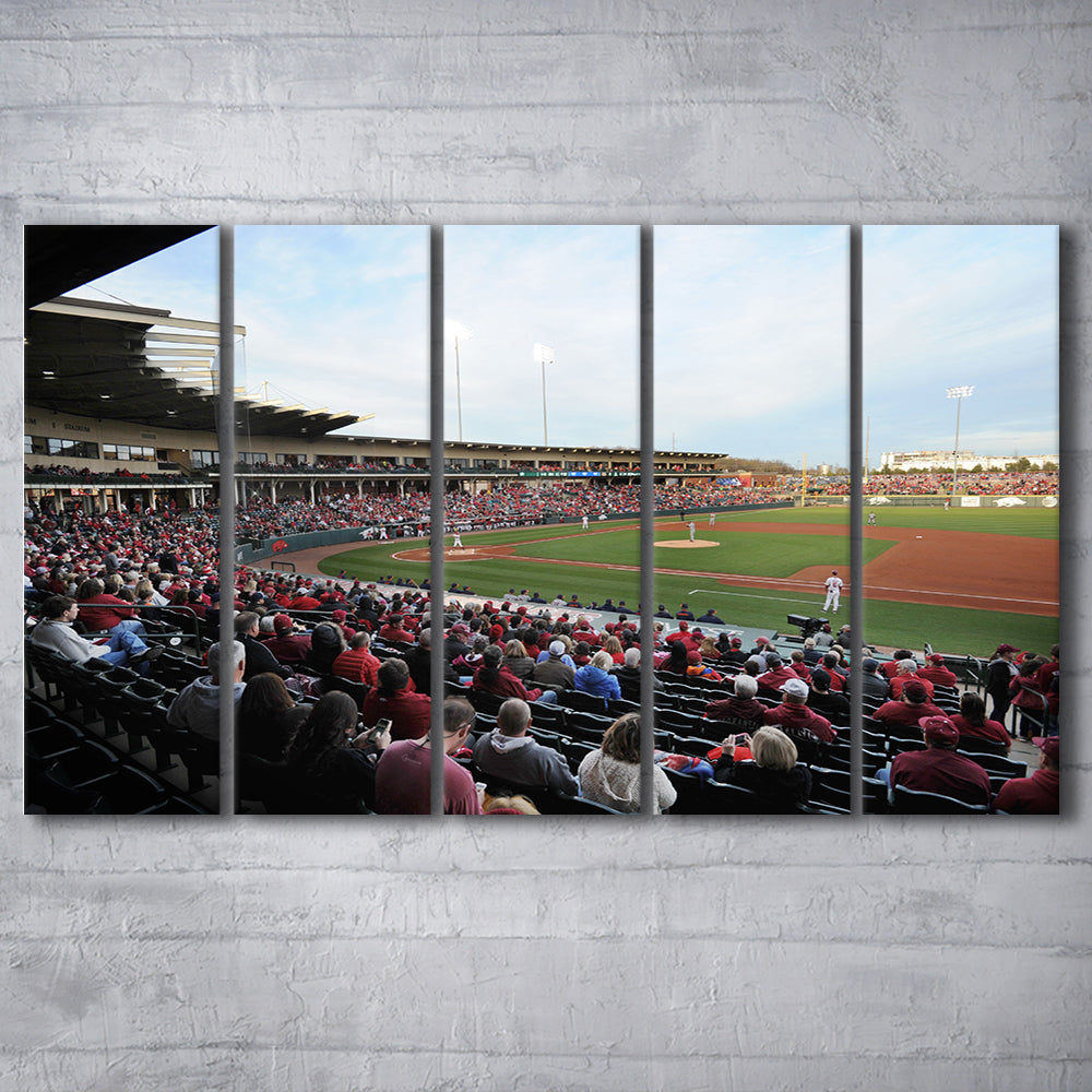 Baum Stadium Crowd, Stadium Canvas, Sport Art, 5 Panel B, Extra Large Canvas, Canvas Print Wall Art