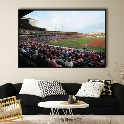 Baum Stadium Crowd, Stadium Canvas, Sport Art, Framed Canvas Print Wall Art, Floating Frame