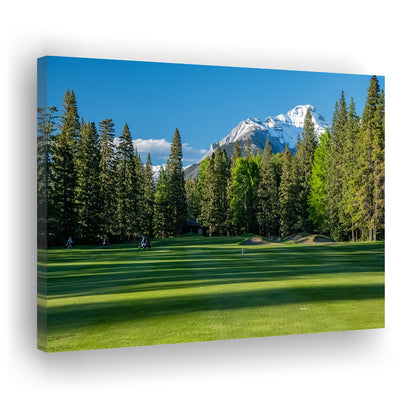 Beautiful Golf Course In Banff National Park Alberta, Canada, Golf Art Print,Gifts Golf Lover