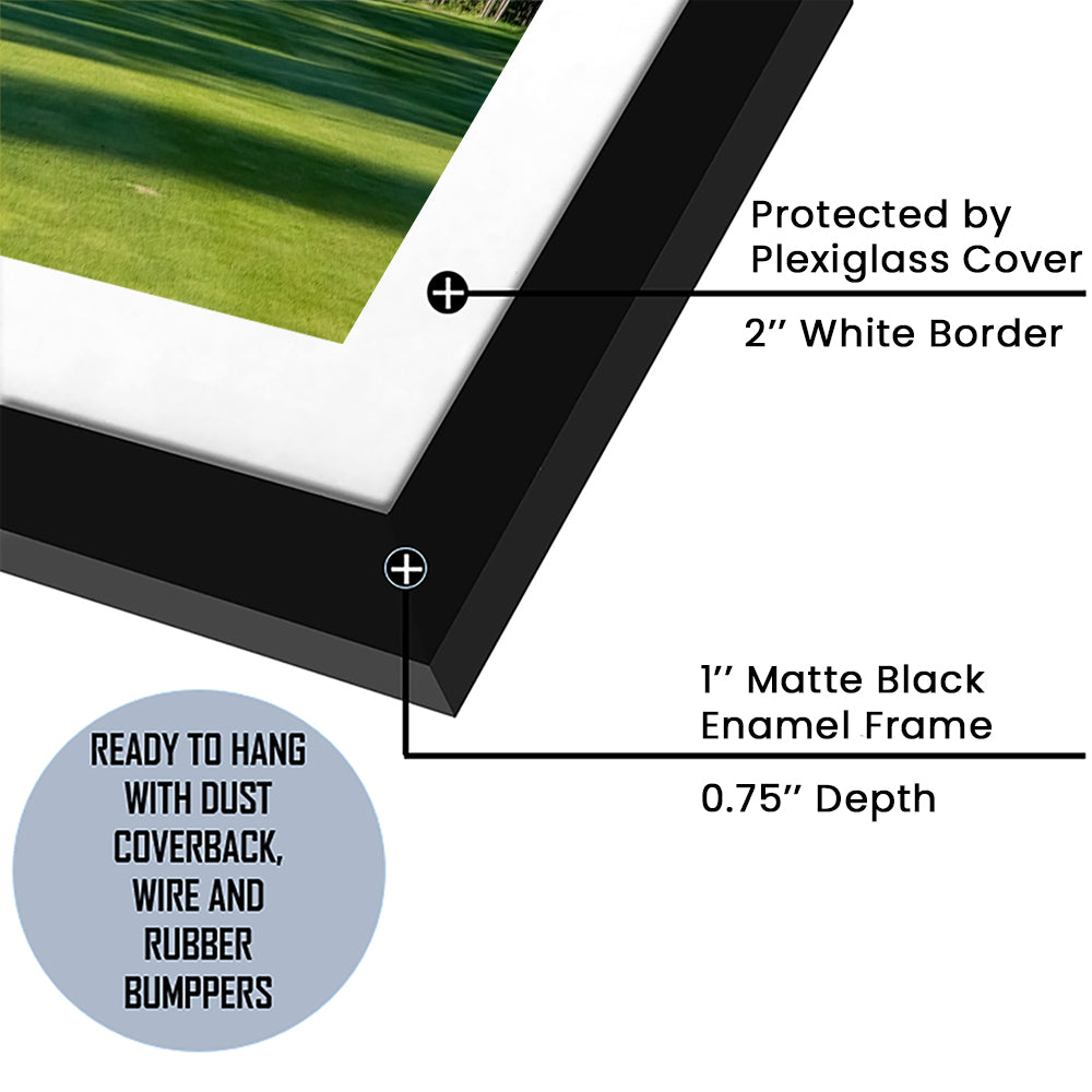 Beautiful Golf Course In Banff National Park Alberta, Canada, Goft Art Print, Framed Art Print White Border Wall Decor