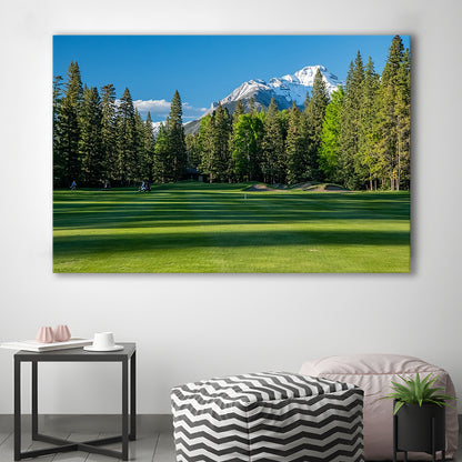 Beautiful Golf Course In Banff National Park Alberta, Canada, Golf Art Print,Gifts Golf Lover