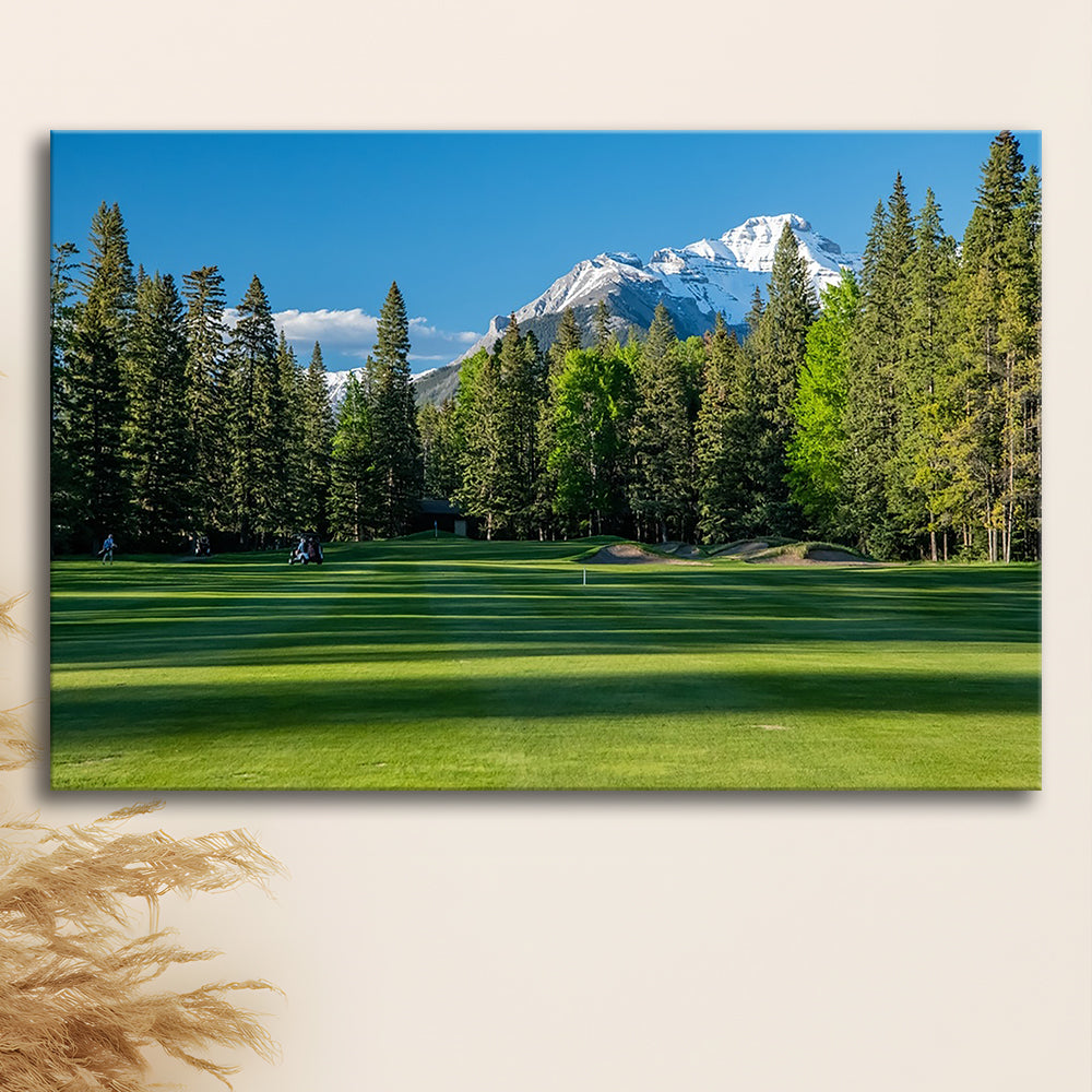 Beautiful Golf Course In Banff National Park Alberta, Canada, Golf Art Print,Gifts Golf Lover