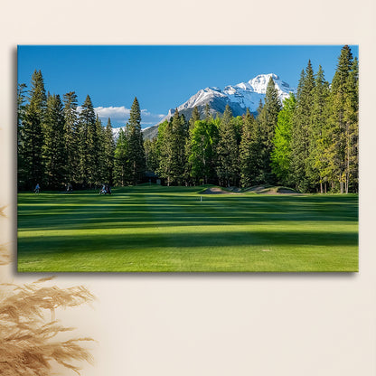 Beautiful Golf Course In Banff National Park Alberta, Canada, Golf Art Print,Gifts Golf Lover