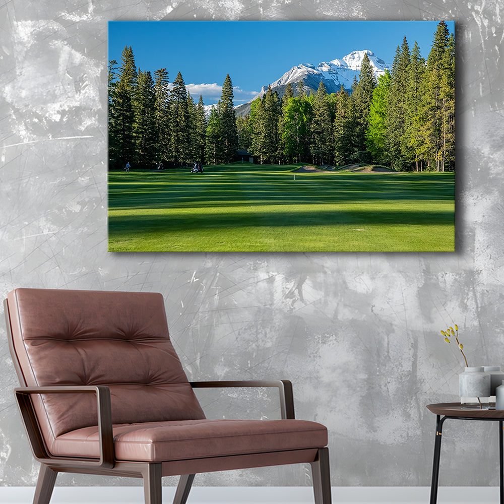 Beautiful Golf Course In Banff National Park Alberta, Canada, Golf Art Print,Gifts Golf Lover