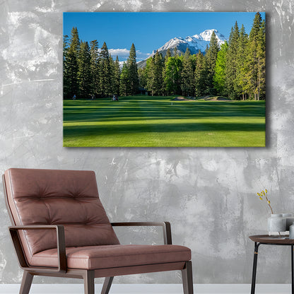 Beautiful Golf Course In Banff National Park Alberta, Canada, Golf Art Print,Gifts Golf Lover