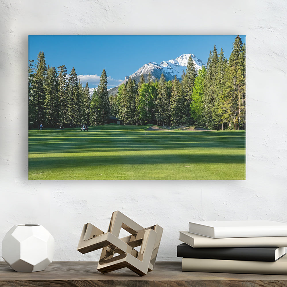 Beautiful Golf Course In Banff National Park Alberta, Canada, Golf Art Print,Gifts Golf Lover