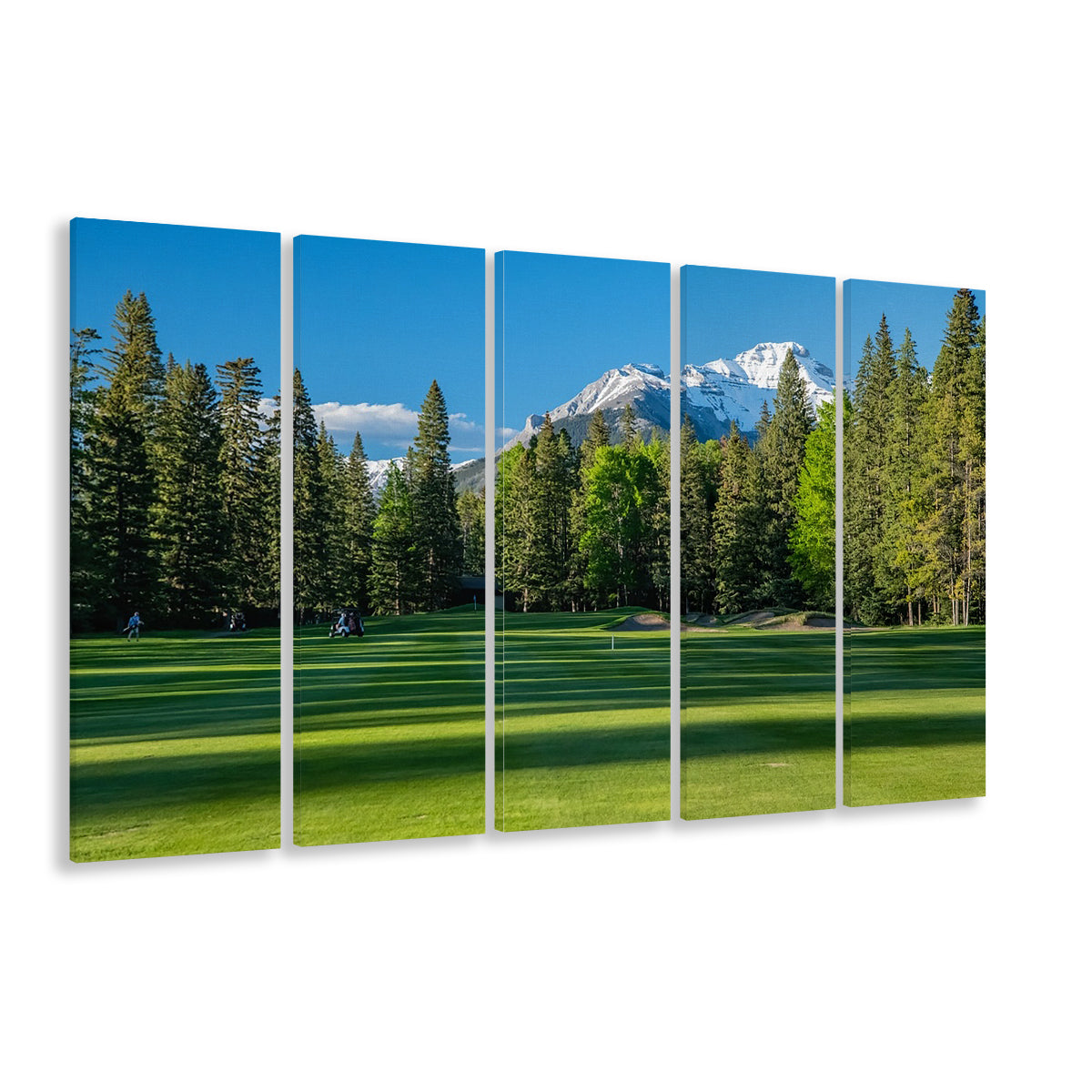 Beautiful Golf Course In Banff National Park Alberta, Canada, Golf Art Print, Extra Large Canvas Print Wall Art