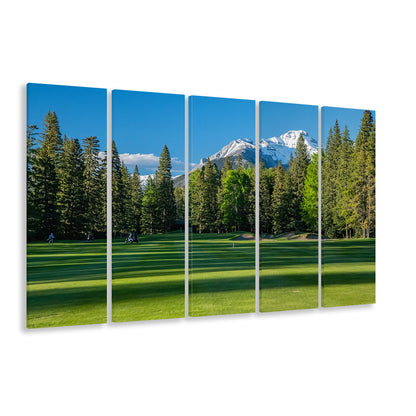 Beautiful Golf Course In Banff National Park Alberta, Canada, Golf Art Print, Extra Large Canvas Print Wall Art