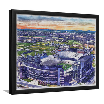 Beaver Stadium, Pennsylvania State Football Painting Stadium Watercolor, Sport Gift Art, Framed Art Print Wall Decor