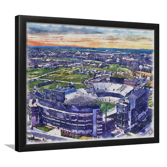 Beaver Stadium, Pennsylvania State Football Painting Stadium Watercolor, Sport Gift Art, Framed Art Print Wall Decor