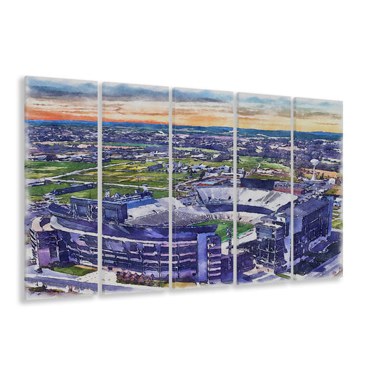 Beaver Stadium, Pennsylvania State Football Painting Stadium Watercolor, Sport Art, Extra Large Canvas Print Wall Art