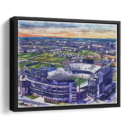 Beaver Stadium, Pennsylvania State Football Painting Stadium Watercolor, Sport Gift Art, Framed Canvas Print Wall Art