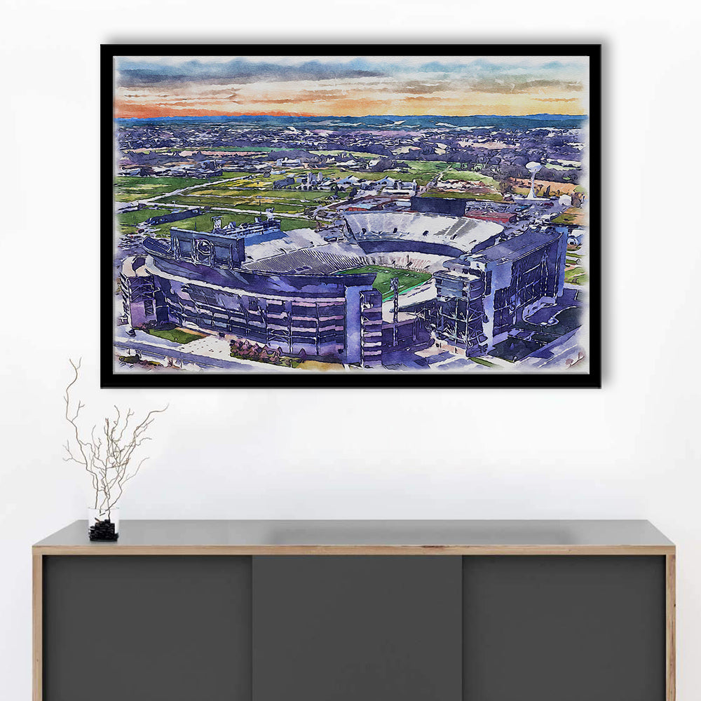 Beaver Stadium, Pennsylvania State Football Painting Stadium Watercolor, Sport Gift Art, Framed Art Print Wall Decor
