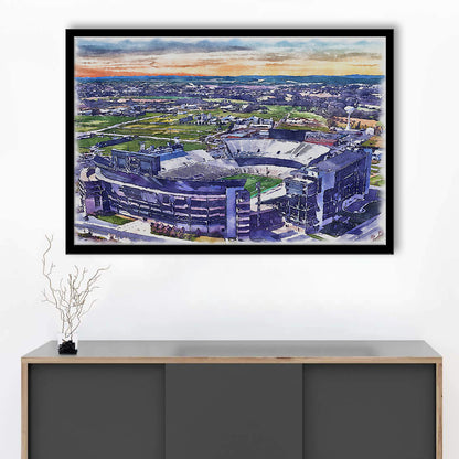 Beaver Stadium, Pennsylvania State Football Painting Stadium Watercolor, Sport Gift Art, Framed Art Print Wall Decor