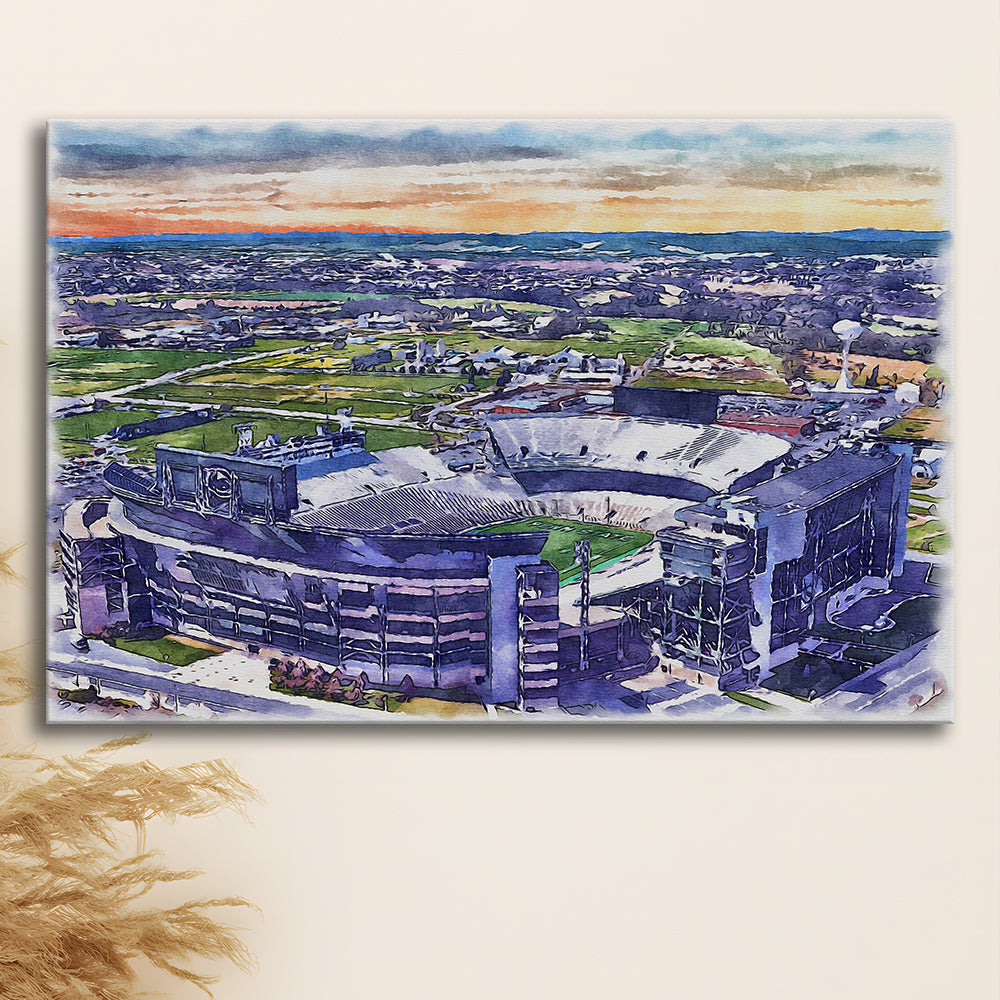 Beaver Stadium, Pennsylvania State Football Painting Stadium Watercolor, Sport Art, Gifts for him, Canvas Print Wall Art