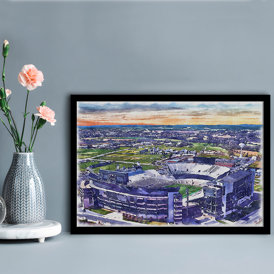 Beaver Stadium, Pennsylvania State Football Painting Stadium Watercolor, Sport Gift Art, Framed Art Print Wall Decor