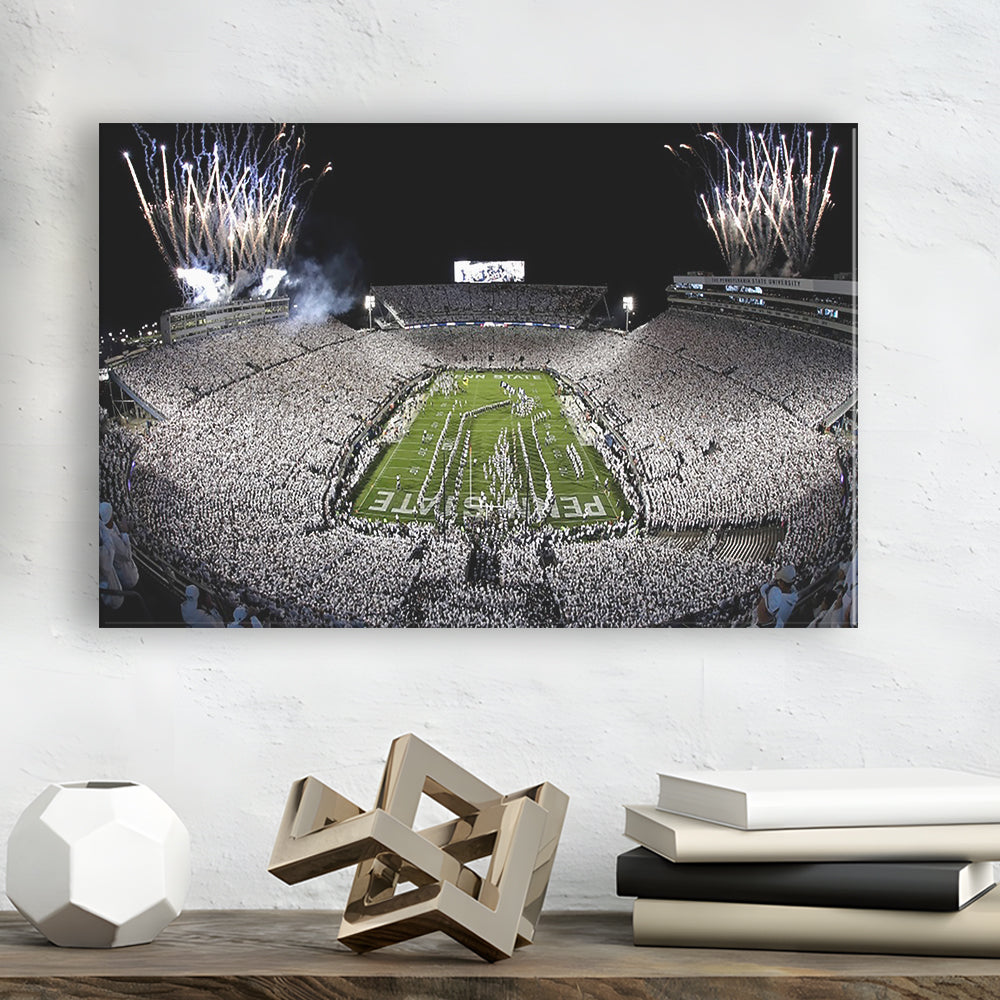Beaver Stadium Fireworks, Stadium Canvas, Sport Art, Gift for him, Man Cave Decor, Art Print, Canvas Print Wall Art