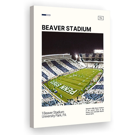 Beaver Stadium Print, Penn State Lions Stadium Canvas Art, Fan Gifts, Sport Art, Canvas Print Wall Art