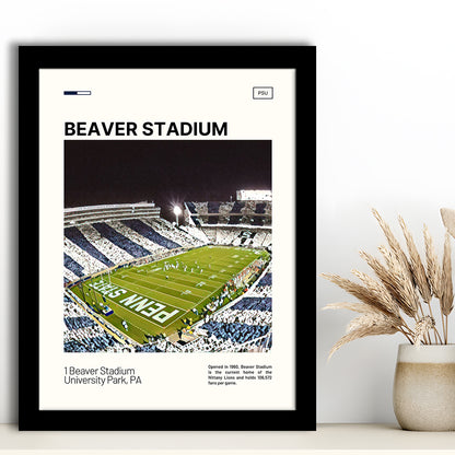 Beaver Stadium Print, Penn State Lions Stadium Art, Gifts for him, Sport Art, Framed Art Print Wall Decor