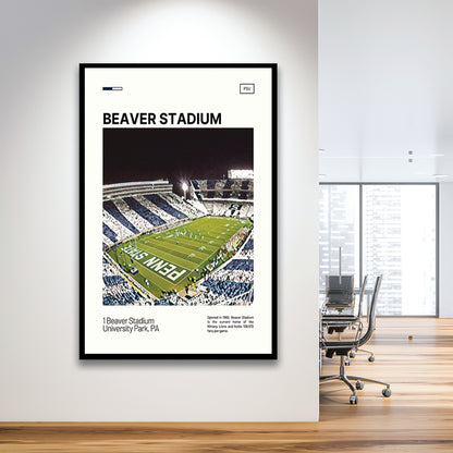 Beaver Stadium Print, Penn State Lions Stadium Art, Gifts for him, Sport Art, Framed Art Print Wall Decor