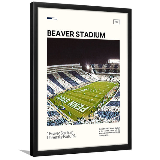 Beaver Stadium Print, Penn State Lions Stadium Art, Gifts for him, Sport Art, Framed Art Print Wall Decor