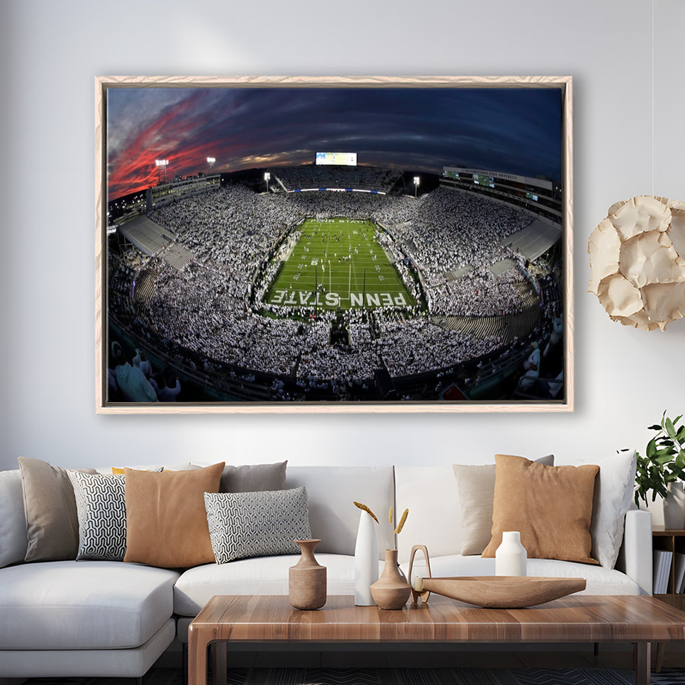 Beaver Stadium, Stadium Canvas, Sport Art, Fan Gifts, Framed Canvas Print Wall Art, Floating Frame