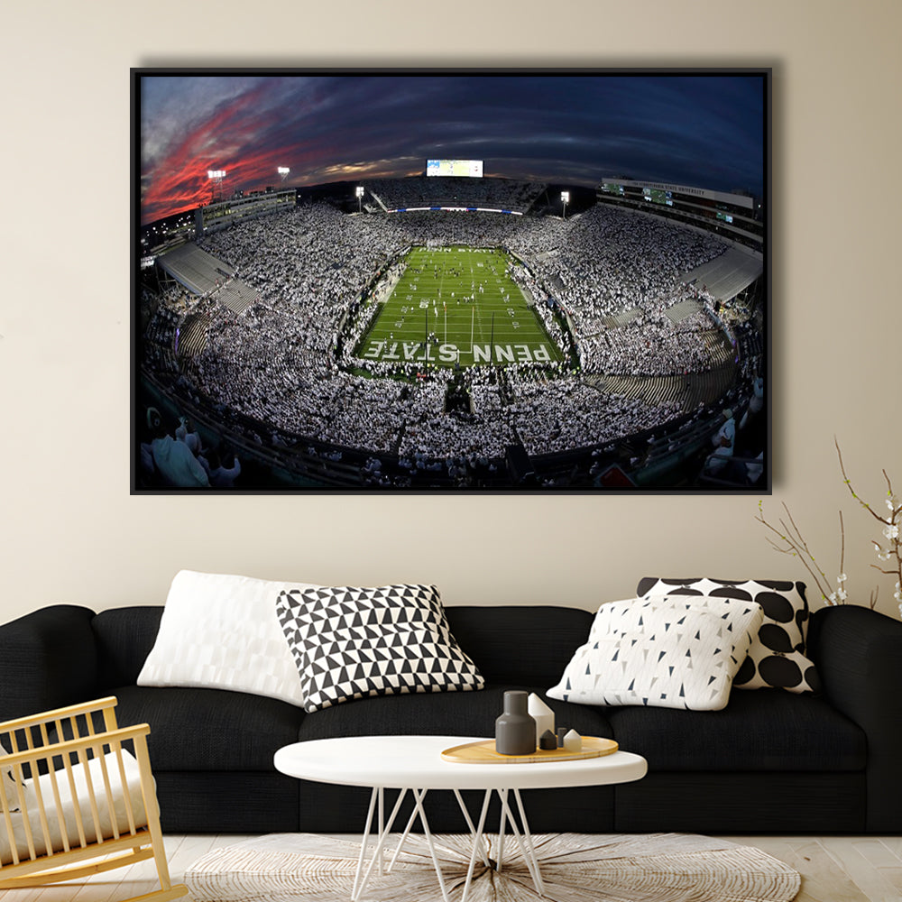 Beaver Stadium, Stadium Canvas, Sport Art, Fan Gifts, Framed Canvas Print Wall Art, Floating Frame