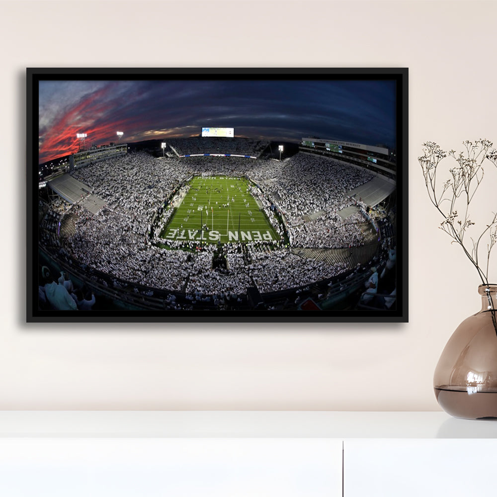 Beaver Stadium, Stadium Canvas, Sport Art, Fan Gifts, Framed Canvas Print Wall Art, Floating Frame