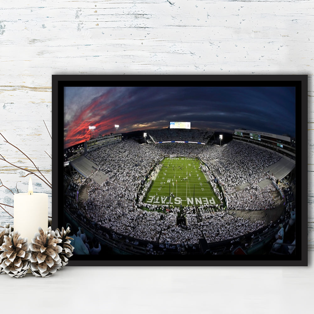 Beaver Stadium, Stadium Canvas, Sport Art, Fan Gifts, Framed Canvas Print Wall Art, Floating Frame