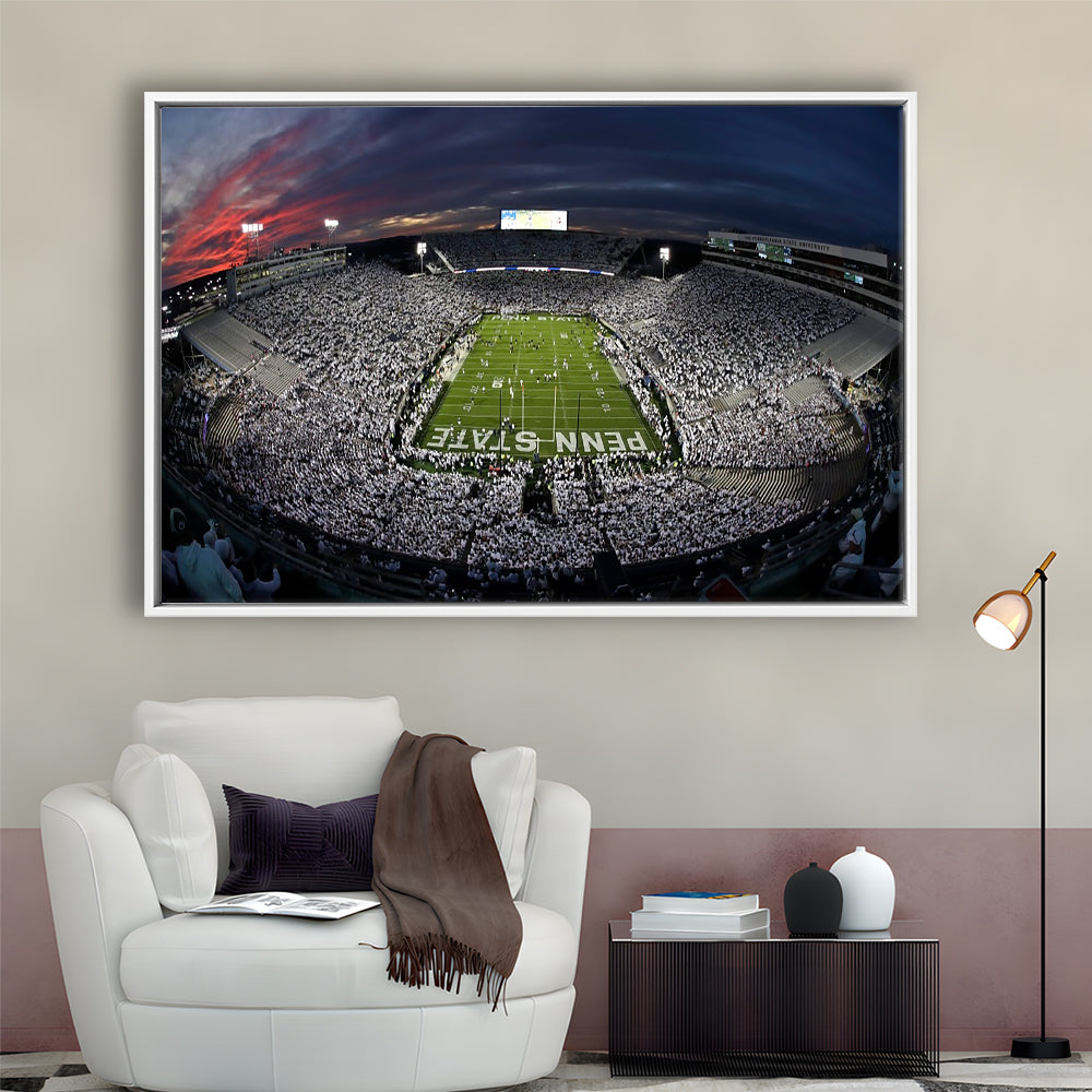 Beaver Stadium, Stadium Canvas, Sport Art, Fan Gifts, Framed Canvas Print Wall Art, Floating Frame