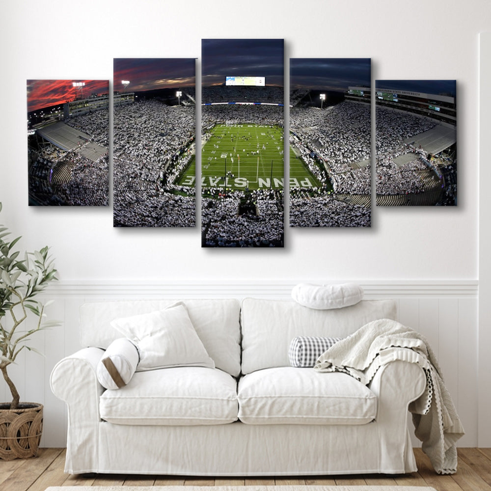 Beaver Stadium, Stadium Canvas, Sport Art, Fan Gifts, 5 Panel, Large Canvas, Canvas Print Wall Art