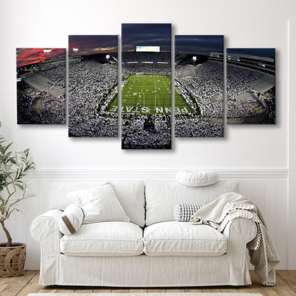 Beaver Stadium, Stadium Canvas, Sport Art, Fan Gifts, 5 Panel, Large Canvas, Canvas Print Wall Art