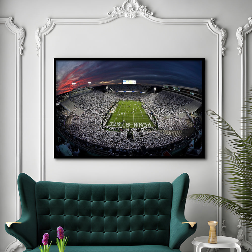 Beaver Stadium, Stadium Canvas, Sport Art, Fan Gifts, Framed Art Print Wall Decor, Picture Framed