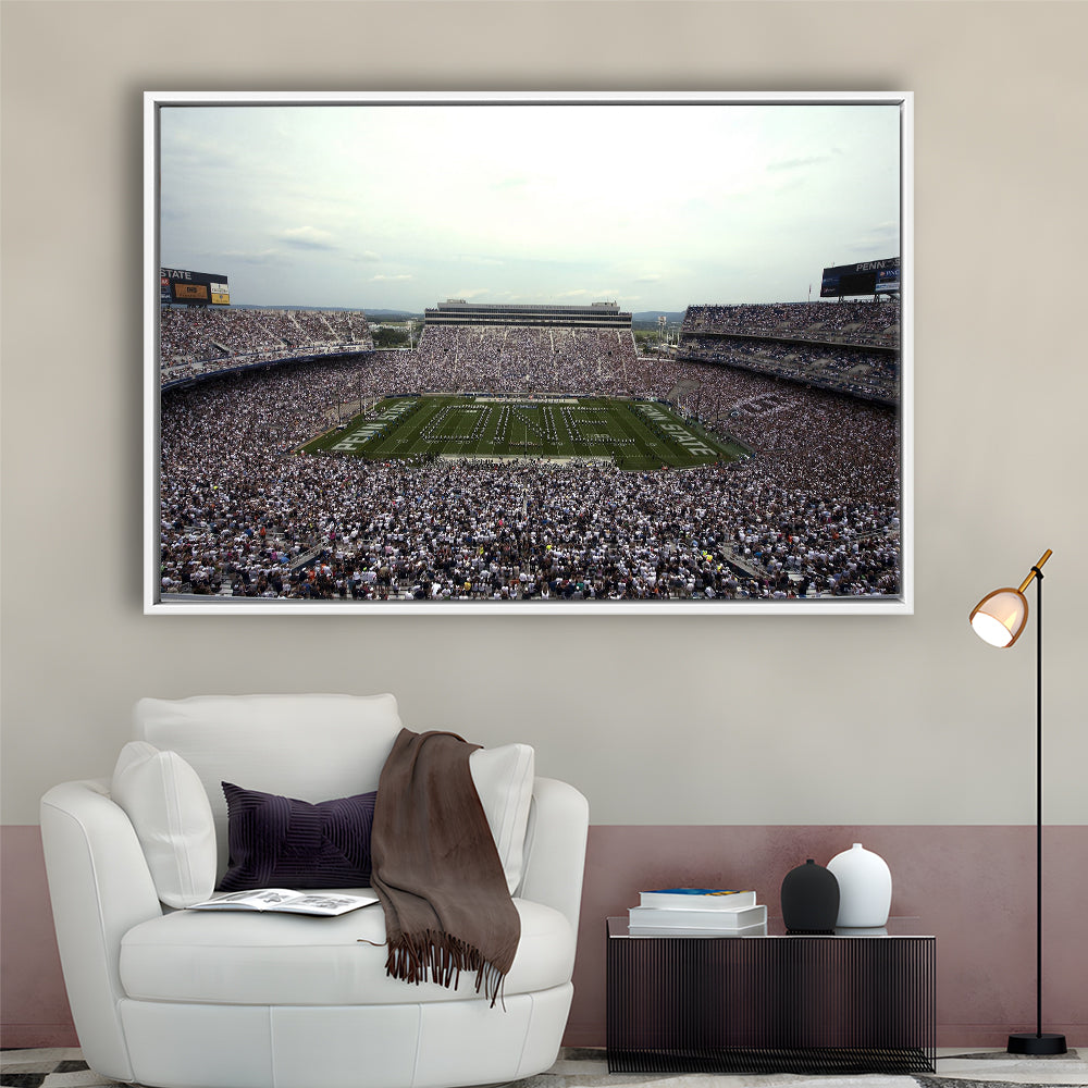 Beaver Stadium, Stadium Canvas, Sport Art, Framed Canvas Print Wall Art, Floating Frame